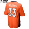 Kinder Denver Broncos Trikot Javonte Williams 33 Nike Orange 2021 NFL Draft